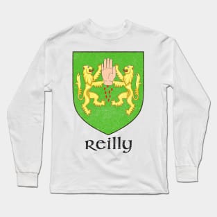 Reilly / Faded Style Family Crest Design Long Sleeve T-Shirt